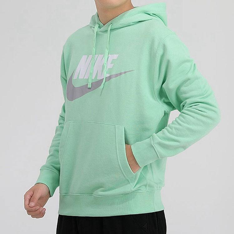 Nike Bluza z kapturem z nadrukiem logo odzieży sportowej Męskie topy Zielony CZ9129-301