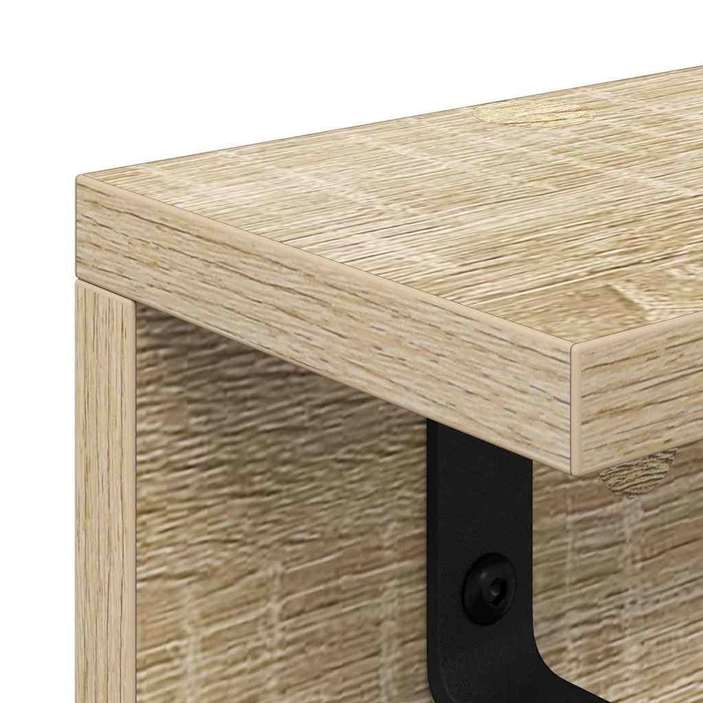 Wall Mounted Nightstand Sonoma Oak 40 x 10.5 x 10.5 cm
