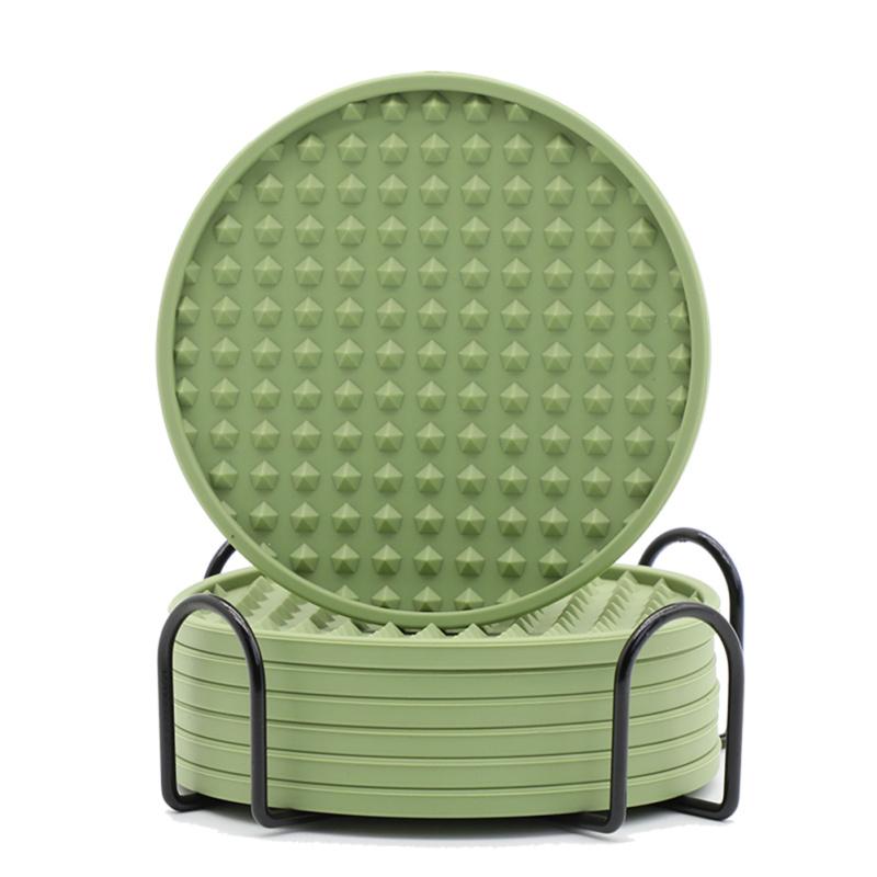 6 Stück Silikon-Untersetzer, rutschfest, antihaftbeschichtet, spülmaschinenfest, doppelseitige hitzebeständige Pads mit