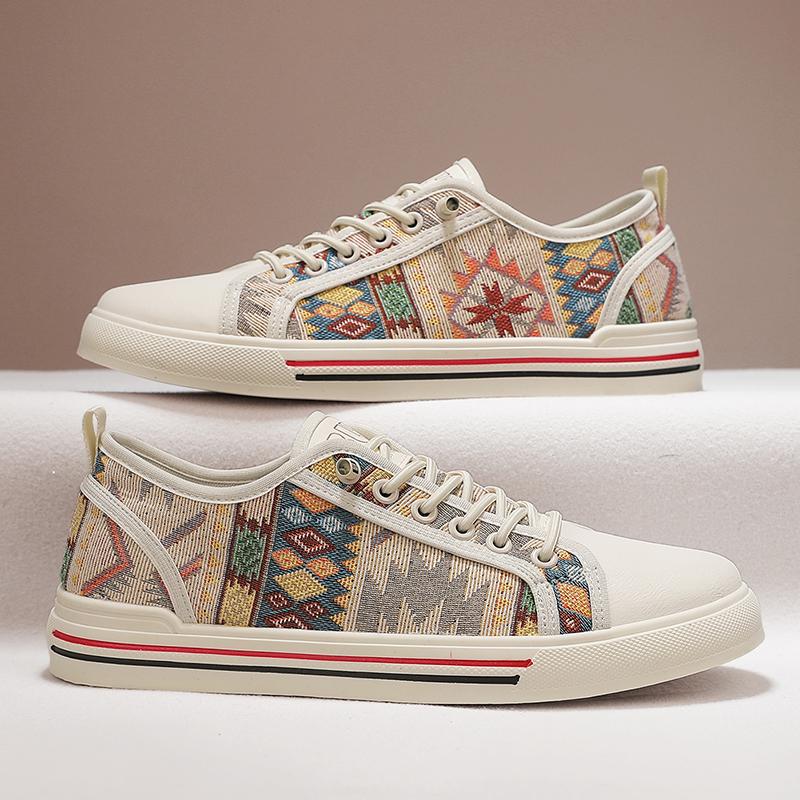 Flat Sneakers Men Roman Canvas Shoes For Men Summer Walking Sneakers Shoes Male British Style