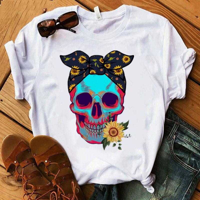 Women Crown Funny Print T Shirt Fashion Summer O Neck 90S Clothes Girl Casual