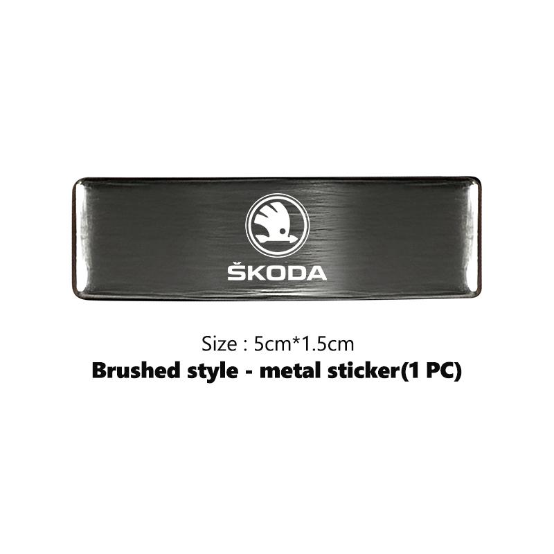 YJXH1 Car Styling Body Trunk Sticker Badge Auto Decoration Accessories For Skoda Fabia Kodiaq Kamiq Superb Yeti Octavia Enyaq Rapid