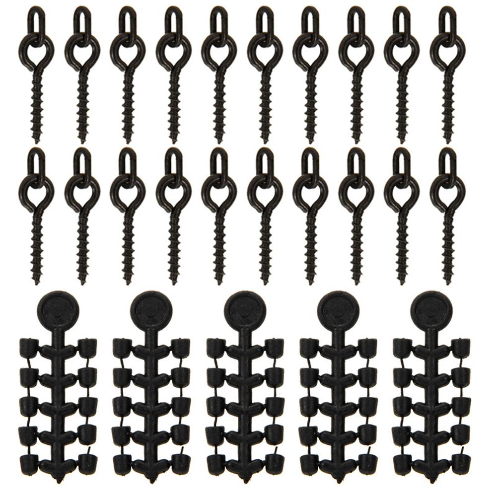 Reliable 50pcs Hook Stops Beads Carp Stopper Set with Boilies Bait Screw Peg