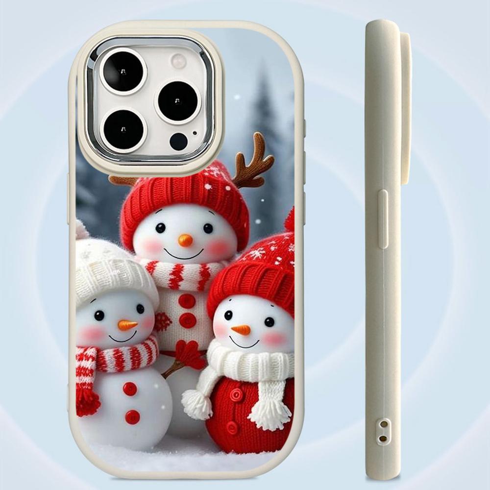 N103 Neujahr Frohe Weihnachten Design Art Weiche Telefonhüllen für iPhone 16 Pro Xiaomi 11 Lite Redmi 13C Note 11s Plating Rahmen Kameraschutz Rückseite