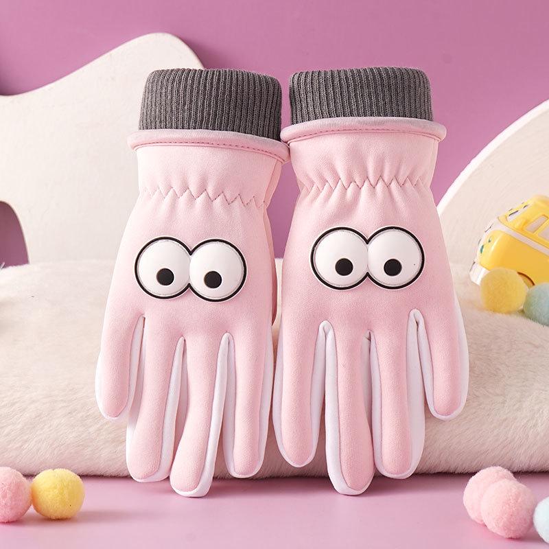 Kinder Wasserdichte Rutschfeste Winterhandschuhe, Fleecegefüttert für Radfahren bei kaltem Wetter und Schneespiel