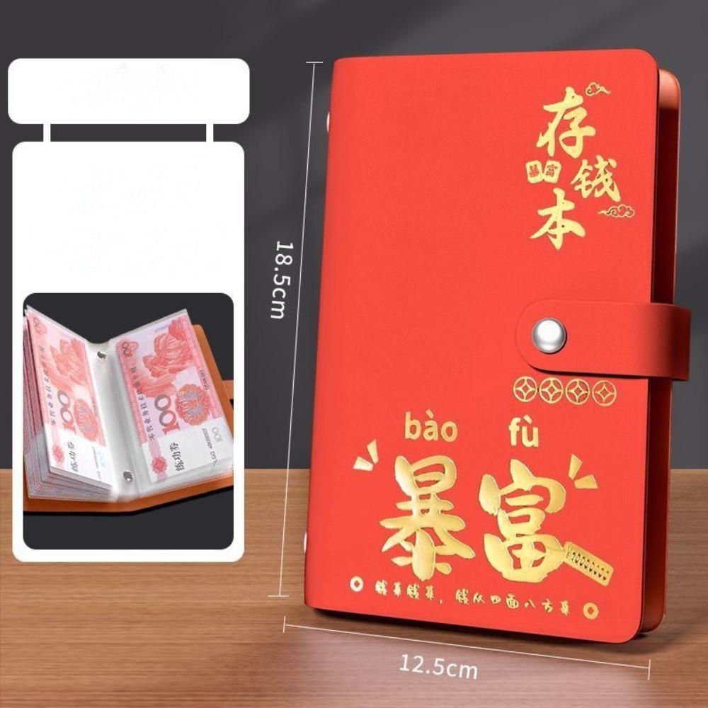 

Soft PU 100 Envelopes Money Saving Challenge Waterproof Savings Challenges Sheets Gift 1