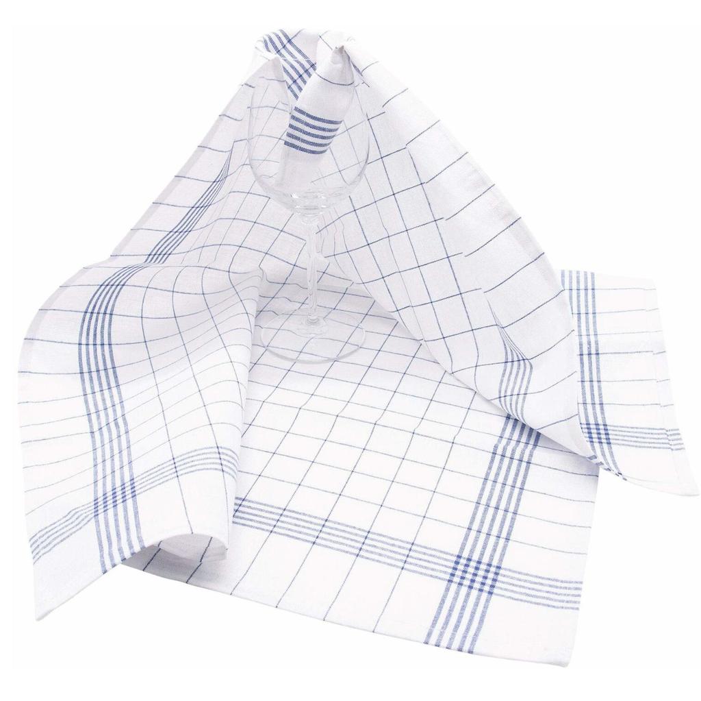 6/12Pcs Kitchen Towels, HOOHNICE, Classic Plaid Dish Towel Scouring Pad