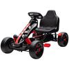 Pedal Go Kart for Kids Aged 3-6 Years, with Freewheel System, Brake, EVA Anti-Slip Wheels, Red