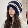 Keep Warm Winter Hats Stripe Knitted Hat Casual Beanie Caps  for Men Women