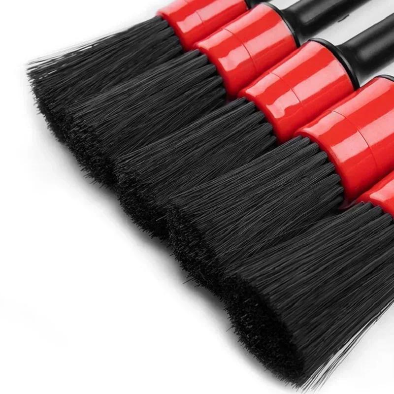 5Pcs Car Cleaning Brush Kit Soft Bristle Detail Brushes For Motorcycle Car Detailing Brush Set Wheel Rims Cleaning Brush Amagi
