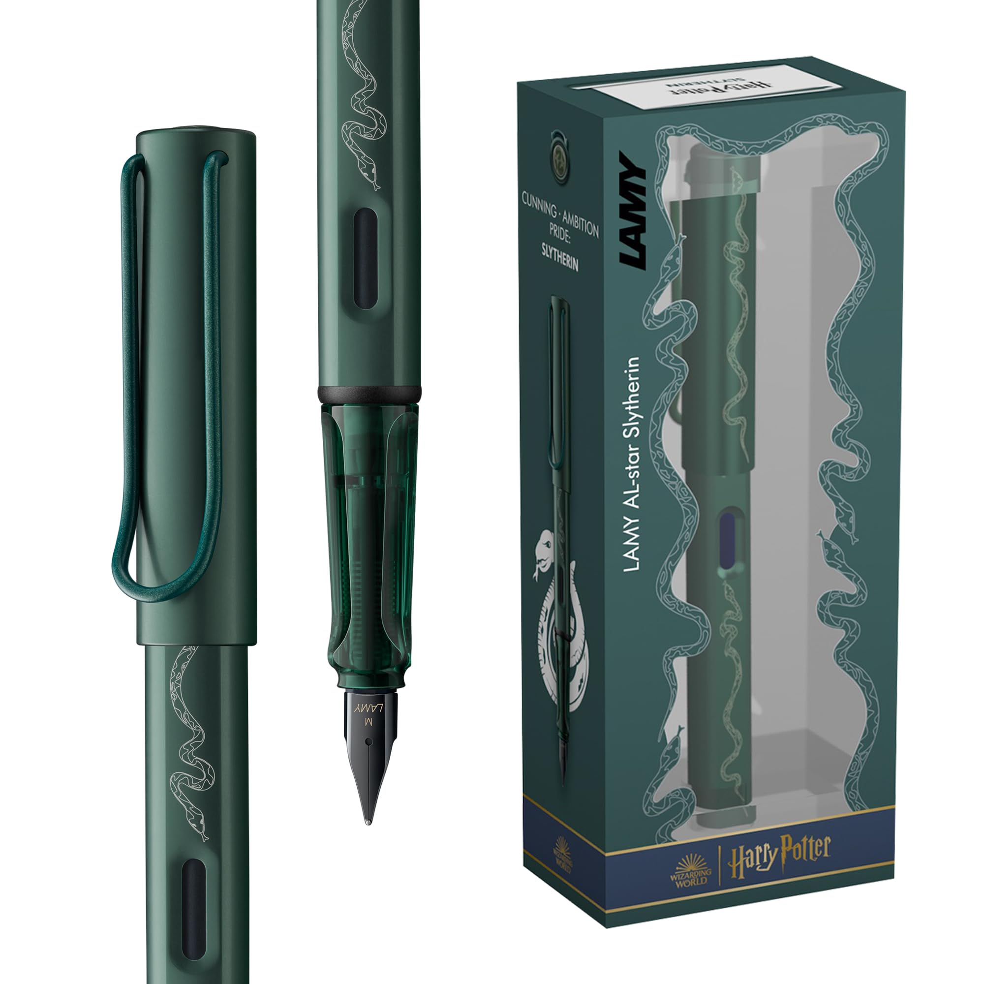 

LAMY AL-star Harry Potter Slytherin Special Edition Fountain Pen EF Steel Nib Lightweight Aluminum Body Includes T10 Blue Cartridge Right-Handed