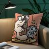 KawaiiS-Simons Cat B Cushion Cover Pillow Case Pillowcase Anti-dustmite Pillow Invisible zipper silky short plush Sofa cushion