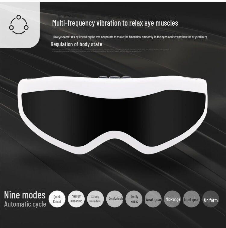 Protector pentru ochi și masaj: Ameliorează oboseala pentru adulți, studenți și copii cu vibrații de îmbunătățire a vederii.