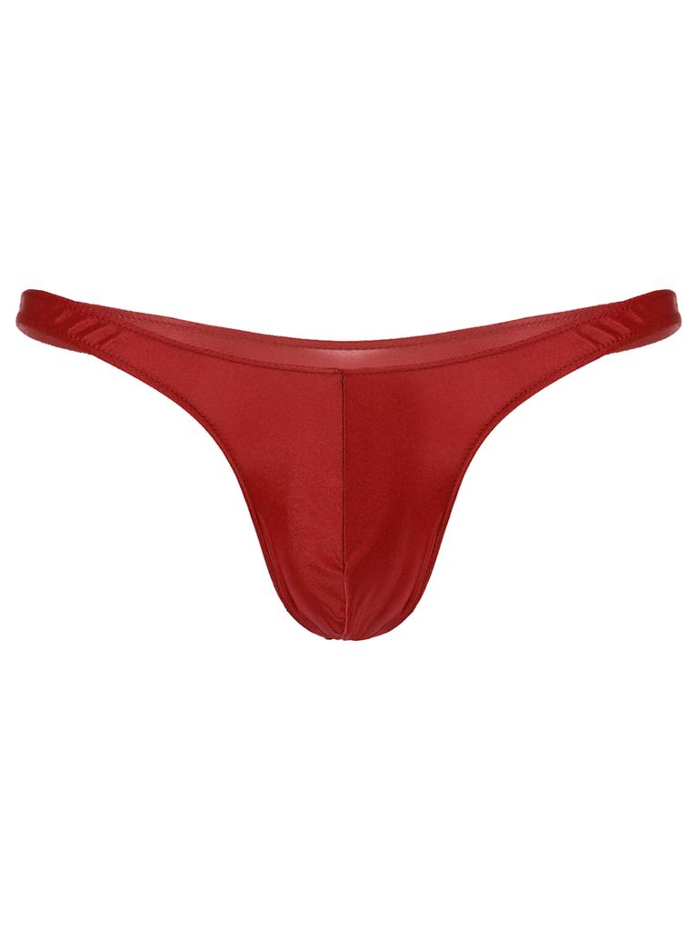 Men's Silky Tanga Briefs Strings Comfortable Bikini Underwear