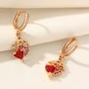 1 Pair Fashion Geometric Shapes Dangle Earrings for Women Cubic Zirconia Jewelry Daily Wedding Party Accessories