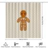 Unframed Christmas Gingerbread Man Shower Curtain Festive Holiday Bathroom Decor Waterproof Fabric Backdrop Xmas Party Supplies