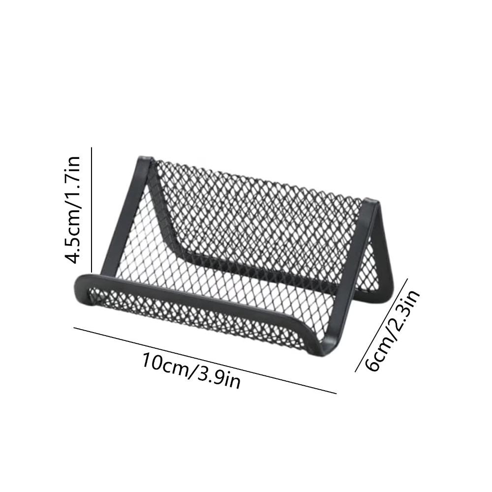 Metal Mesh Business Card Holders, 1Pack Durable Stainless Steel Card Stand for Desk, Office, and Business Use
