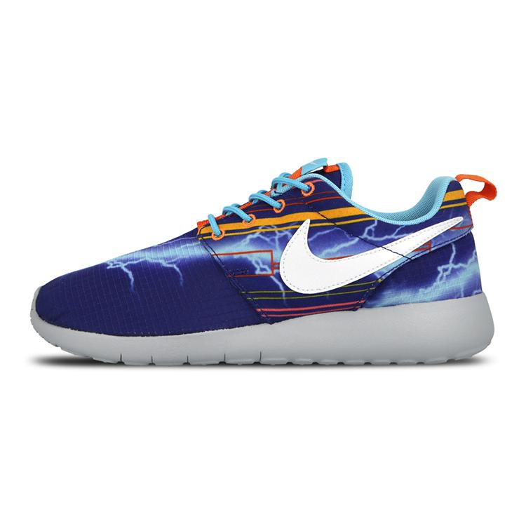 

new Nike Roshe One Print Blue White Red GS 40