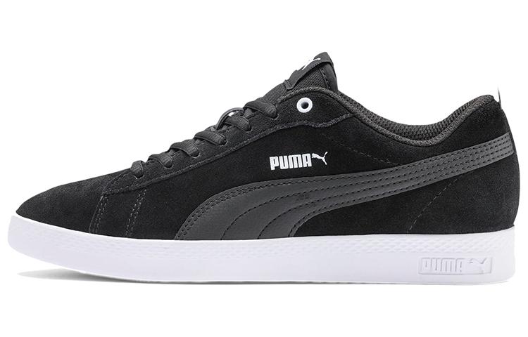 PUMA Smash V2 Sd Black/White Low Casual Board Shoes Women s 365313-01 37