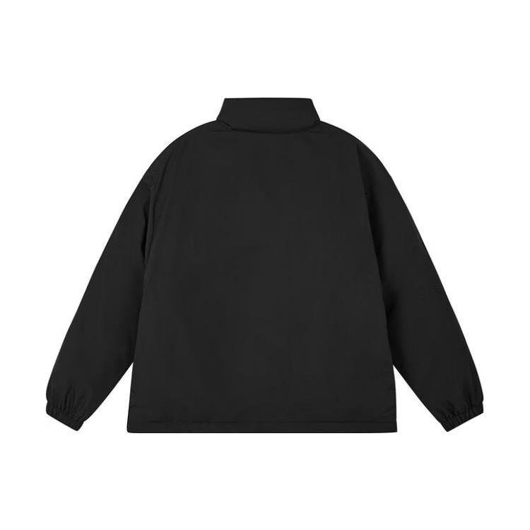 Skechers Colorful Casual Series Reversible Zip Collar Cotton Jacket Unisex jackets Carbon-Black L124U026-0018