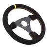 13'' Racing Steering Wheel 330mm - Universal Flat Design, Aluminum+PVC for Drift, Real Car, PC Simulator, Cockpit Gaming