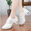 Women's Large-sized Square Dance Shoes Women's Mesh Fly Woven Breathable Modern Fashion Dance Shoes Ballet Dance Shoes Ballet Flats Shoes
