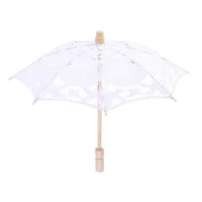 Mini Lace Umbrella Wedding Bridal Parasol Umbrella for Girl Party Decor Dancing Photography PropWhite