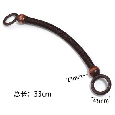 1pc Wooden Handbag Handle Rope Vintage Woven Wooden Bead Handbag Handle For DIY Crafts Bag Strap Replacement Handbag Accessories