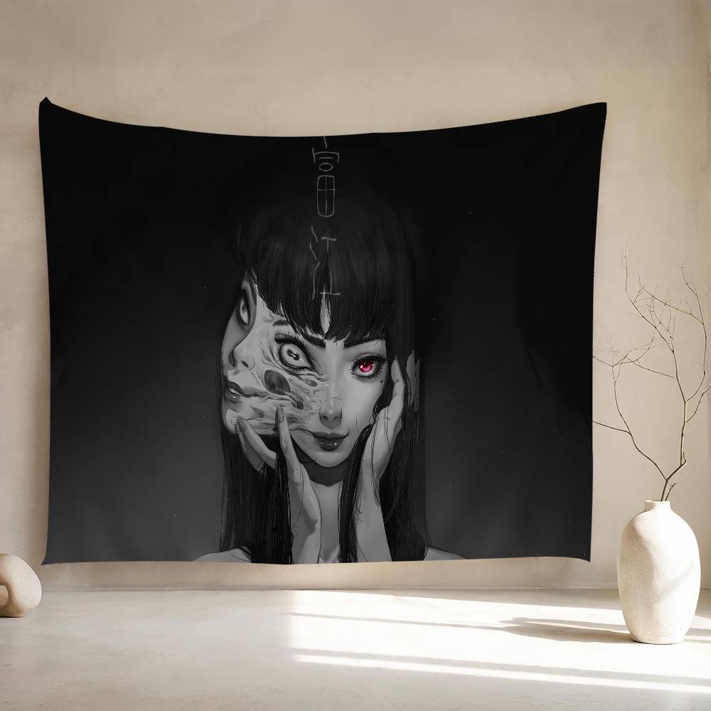 Anime Junji ItoI TomieT Horror Comics Colorful Tapestry Wall Hanging Bohemian Wall Tapestries Mandala Wall Hanging Sheets