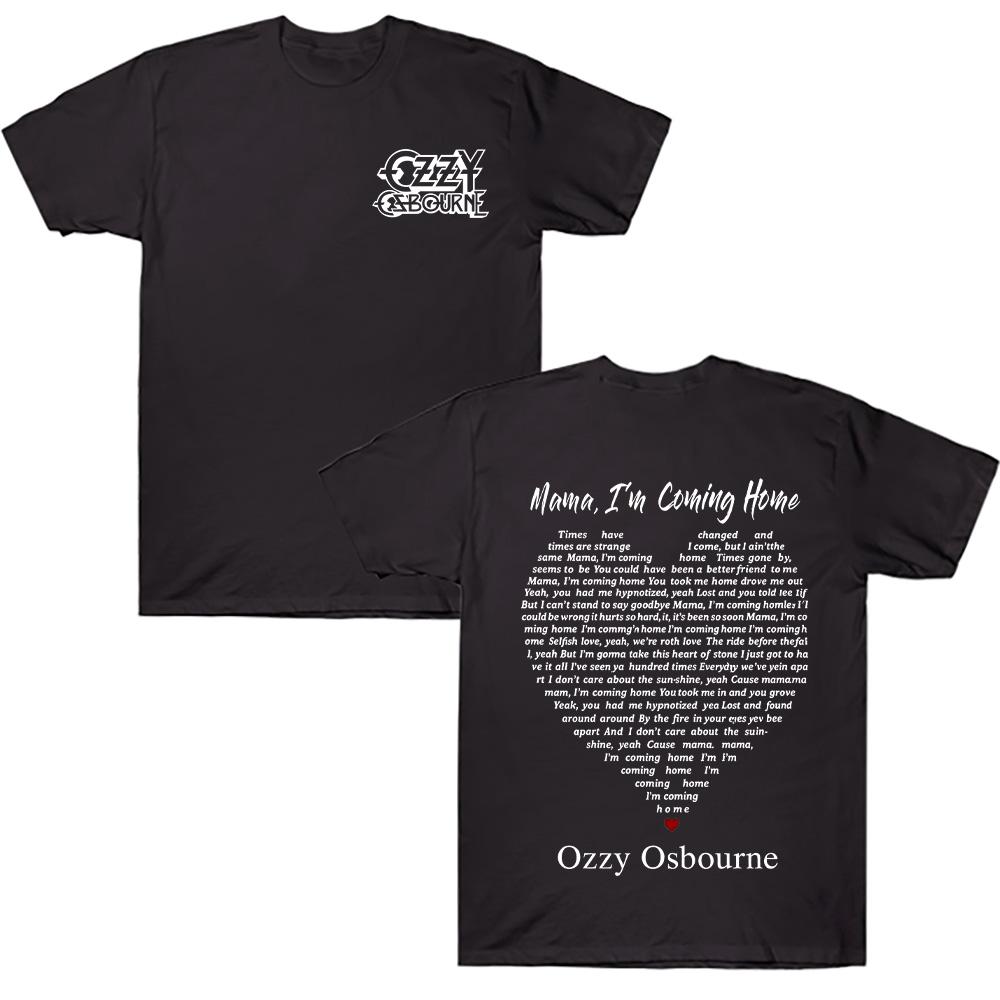 I'm Coming Home Ozzy Osborne T Shirts Men Women Hip Hop Short Sleeve Tops Tees Mens Clothing Ozzy RIP Cotton Tops Retro T-shirts