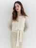 Fabricseoul Round Neck Cardigan & Sleeveless Top Set