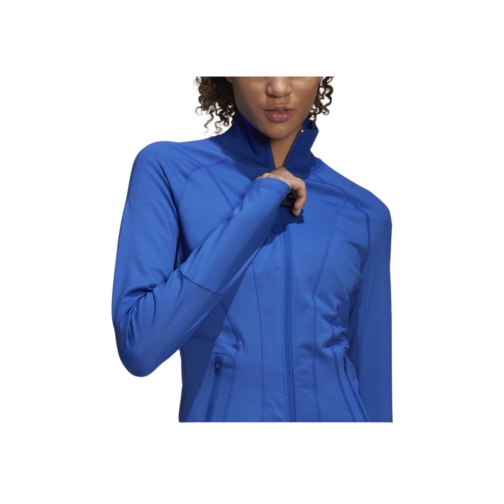 Adidas X Stella McCartney Collaboration Training Mid-Length Solid Color Sports Jacket Women Jacket Blue HD9104
