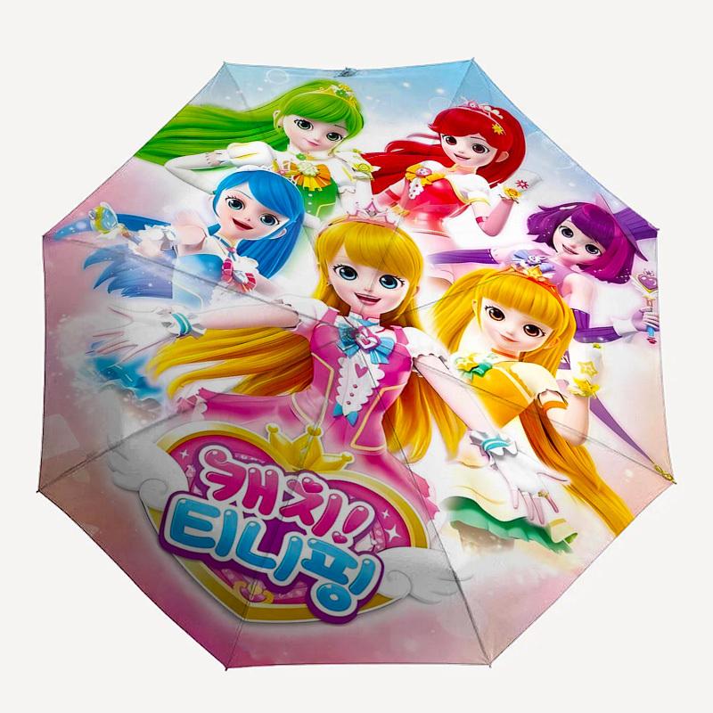 Princesses, Fantasy Themed Automatic Opening and Closing Umbrella, Compact Travel Umbrella, Lightweight and Portable, Suitable for Beach Com