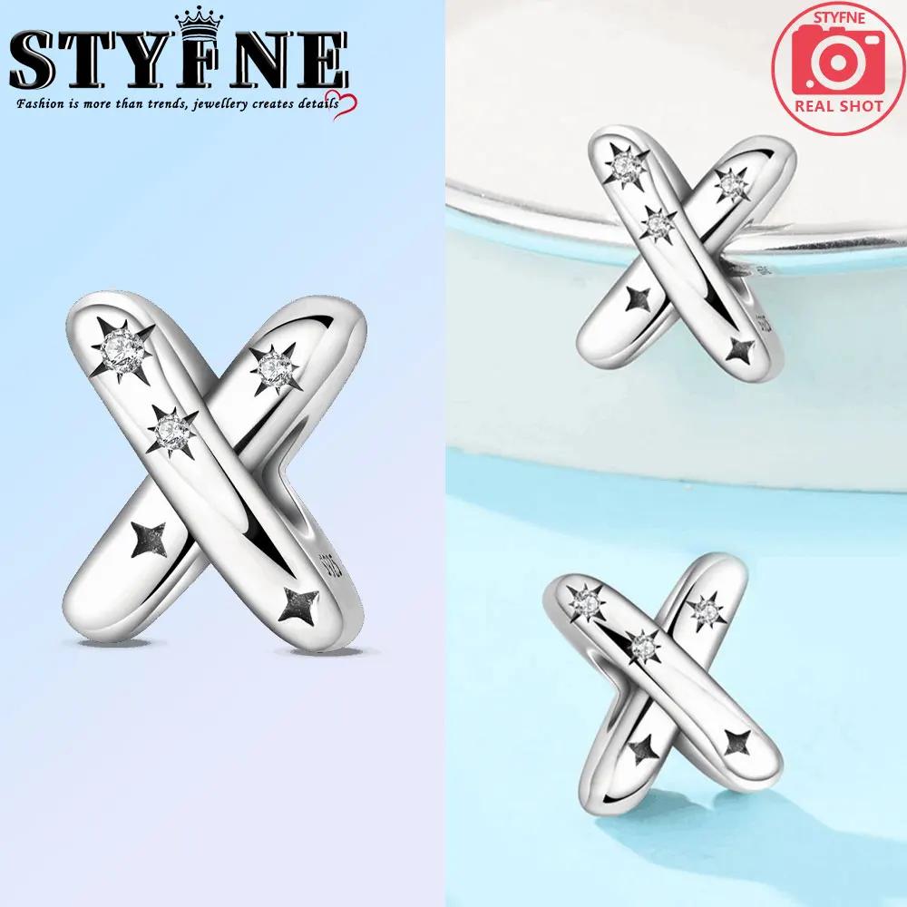 Copper Twenty-Six Letters From A-Z Rose Series Charms Beads Pendant For Original Bracelet Woman Girl Jewelry