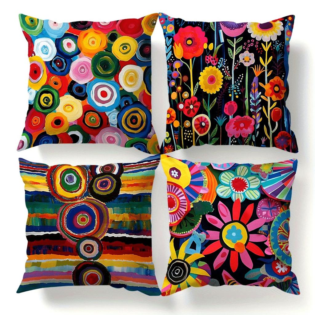 Mandala Pattern Polyester PillowcaseSuitable for Sofa Car Bedroom Decorative Cushion Cover Pillow Cover