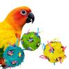 3Pcs Bird Foraging Toys Parrot Cage Shredder Toy 2.4-in Foot Ball Chewing Toys for Small Animals Gerbils Hamsters