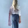 Cotton Material Handwoven Belt Lightweight Solid Color Bohemian Style Shawl Unique Boho Chic Decorative Tassel Accessories Party