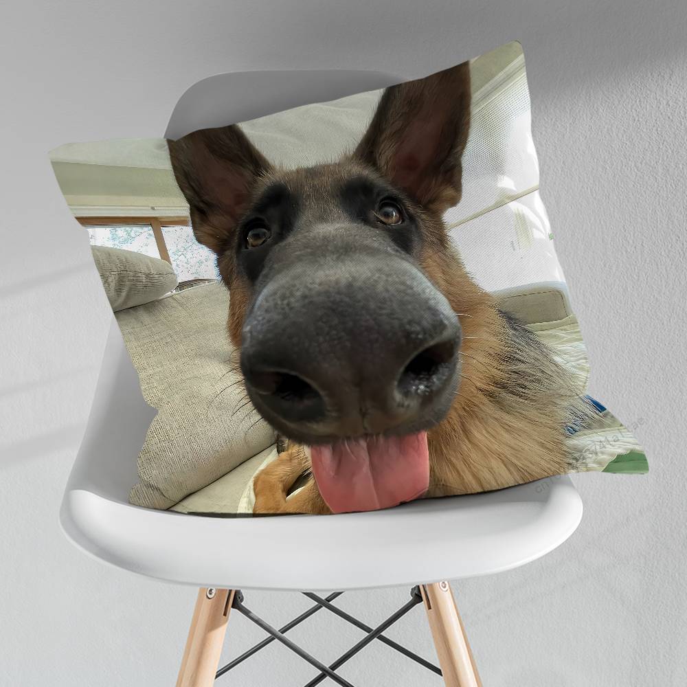 German Shepherd Dogs Various Sizes Square Pillow Case For Car Home Bedchamber Decor Birthday Gift