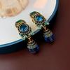 Sparkle Blue Crystal Earring Rhinestone Drop Earring Charms Aquamarine Ear Clip  Female Gifts