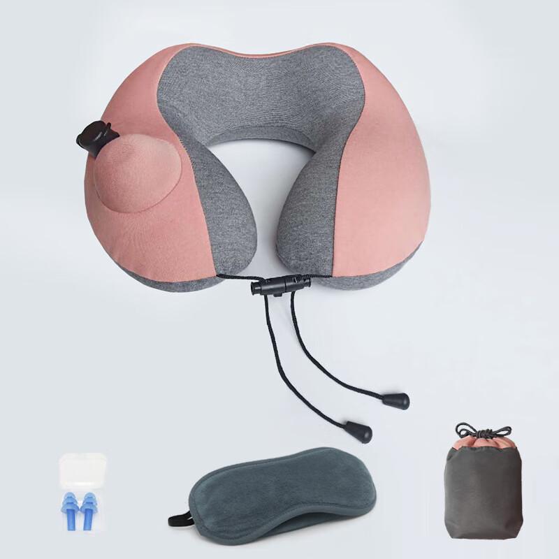 Inflatable U-Shaped Travel Neck Pillow One Size