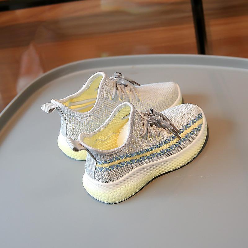 Girls Breathable Sneakers 2025 Spring and Autumn New Children's Coconut Shoes Boys Fly-woven Running Shoes Medium and Older Children's Shoes
