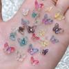 30Pcs 3D Aurora Colorful Butterfly Nail Art Charm Nail Art Decoration Diy Nail Jewelry  For Nails Art Accessories