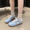 Summer New German Training Shoes Women's Flat-bottomed Lace-up Color Matching Single Shoes Women's Fashion Round Head Sports Flat Baseplate Shoes