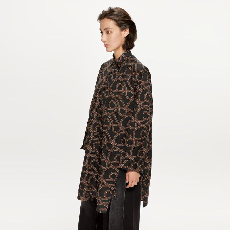 

JNBY Women s 2023 Summer Printed Cotton Shirt Dress XS