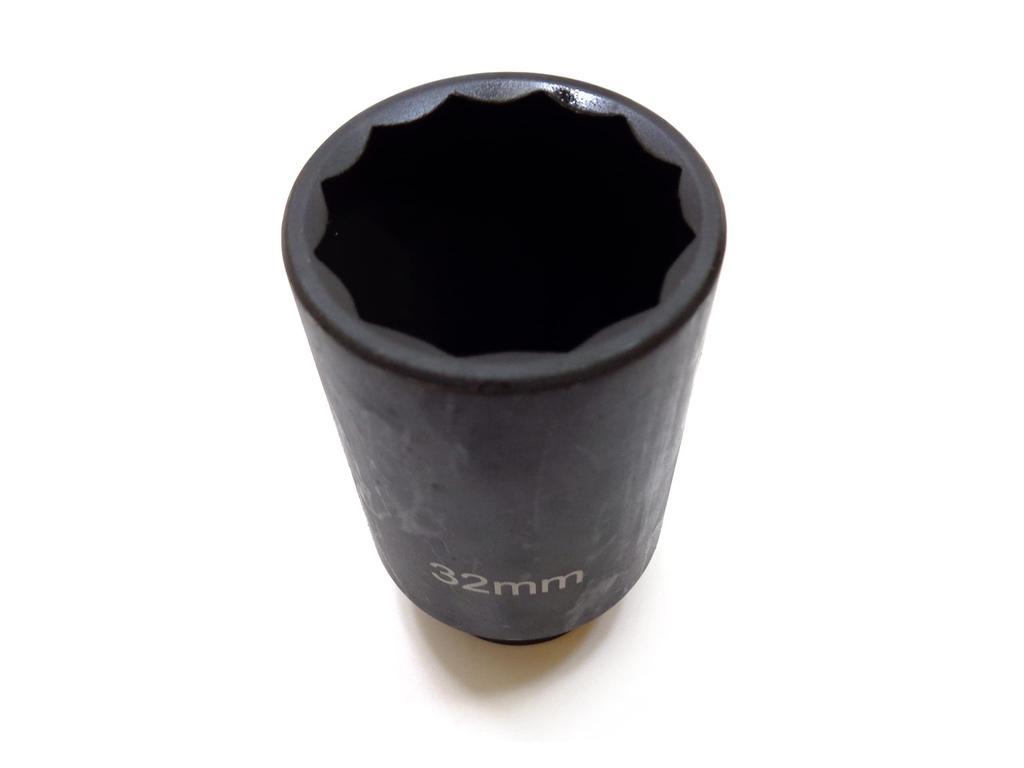 1/2" Impact Socket Set, Deep Sockets for Impact Wrenches, 30mm, 32mm, 36mm, 12-Point, Impact Wrench Compatible, Hub Nut, Surface Contact