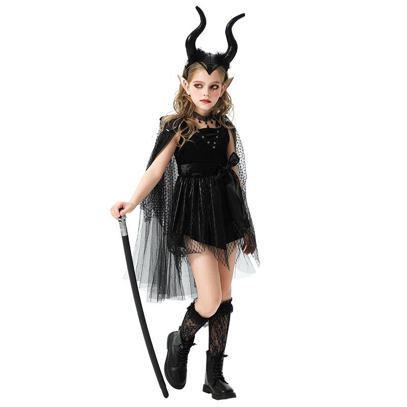 Halloween Children's Costume Witch Stage Show Costume Funny Dress Up Children's Costume Vampire Night Elf Dress