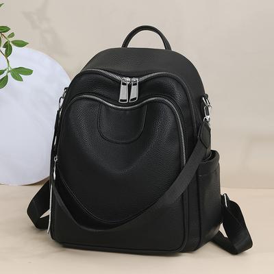 Mugursoma sieviešu jauna modes tendence vienkrāsaina ikdienas sieviešu mugursoma liela ietilpība sieviešu soma