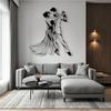 Modern Dance Couple Metal Wall Art Silhouette Tango Dancer Home Decor