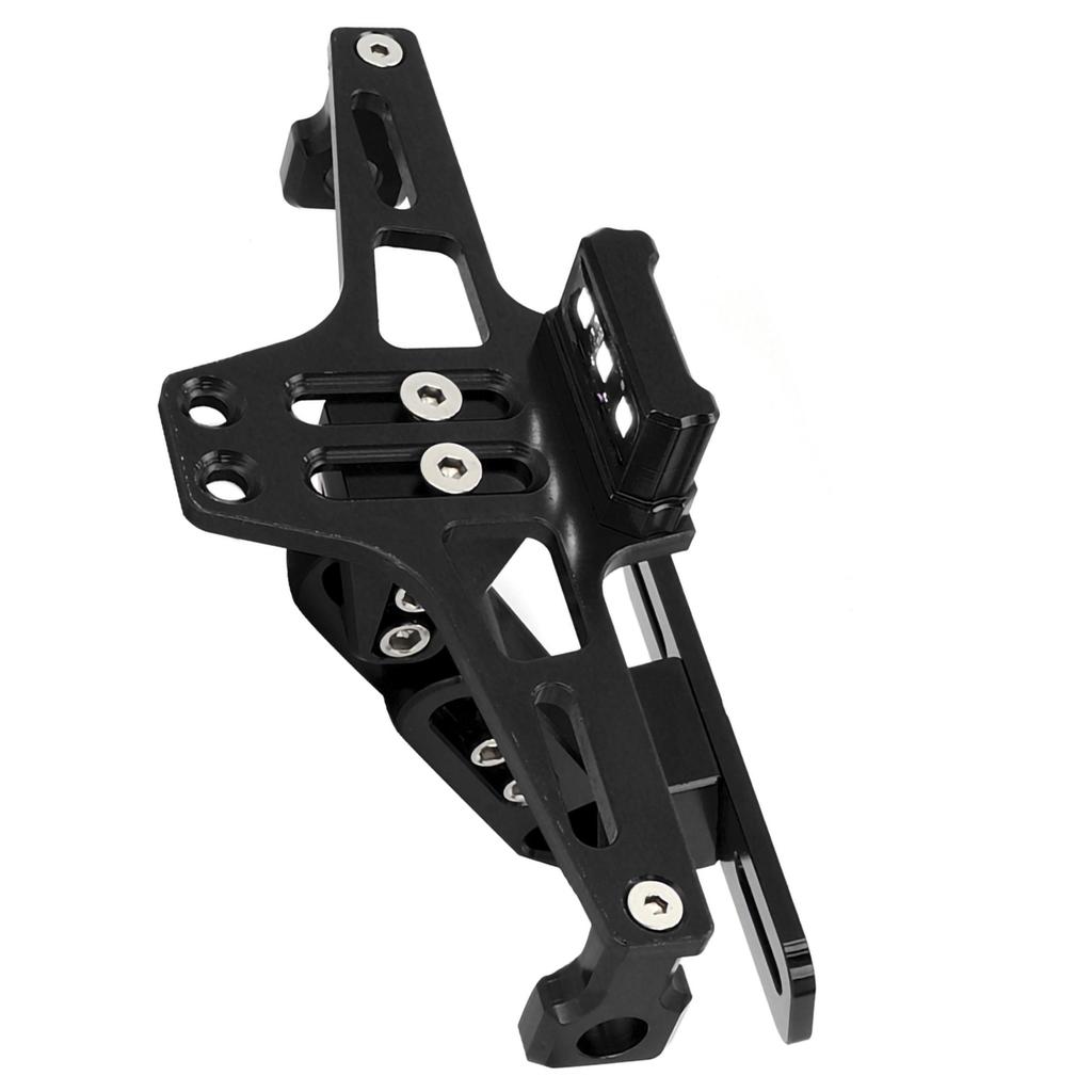 Telescopic Aluminum Alloy Bracket License Plate Holder with LED Light for Motorcycle