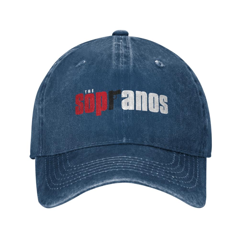 Sopranos Tv Show Unisex Women Baseball Caps Distressed Denim Caps Hat Vintage Outdoor Adjustable Fit Snapback Hat